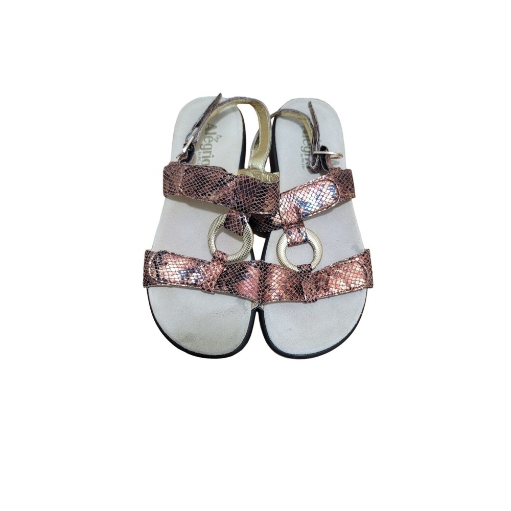 ALAEGRIA JULIE RICHES LEATHER SNEAK PRINT COOPER SANDALS SIZE 40